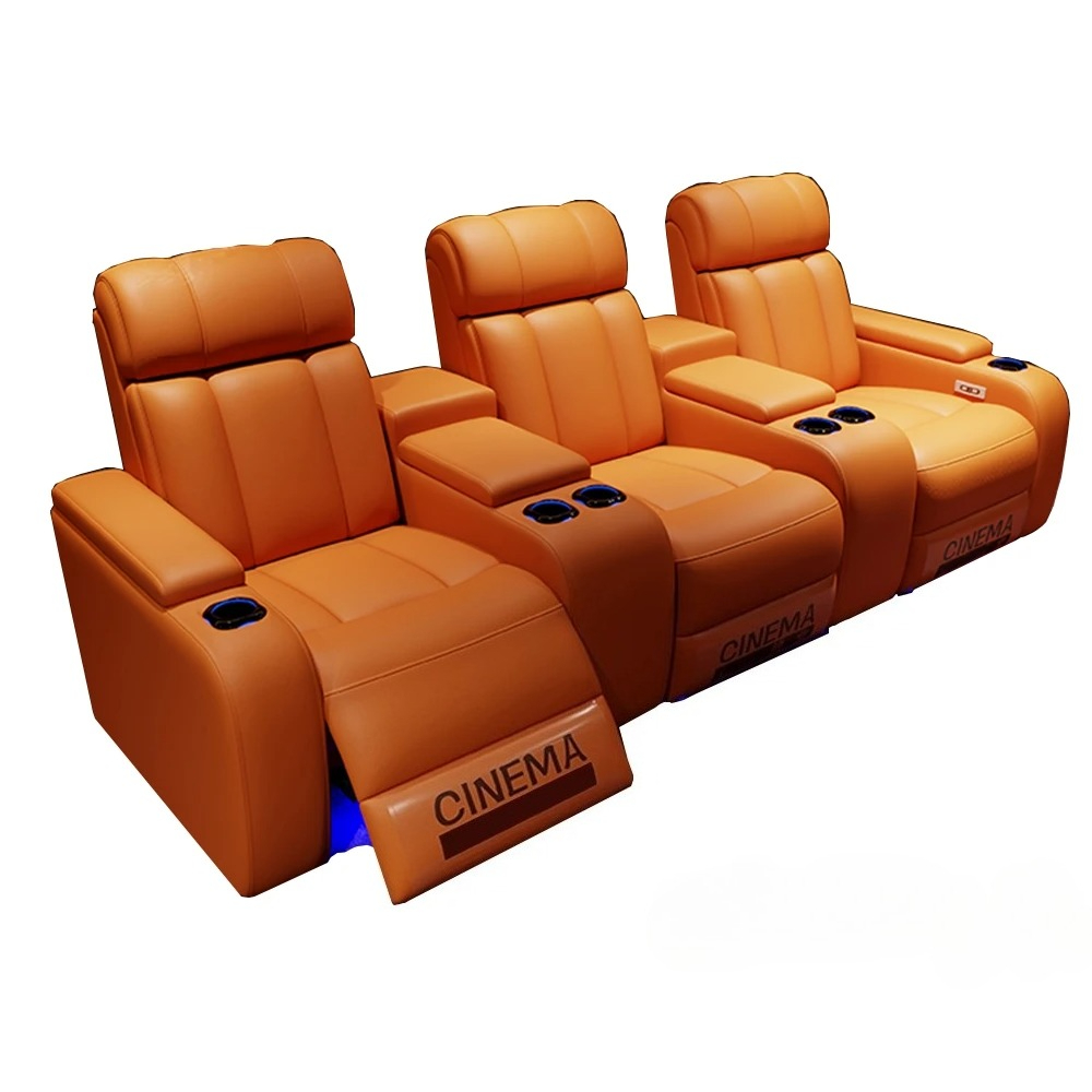 Home Cinema Chairs - Luxe elektrische fauteuil-bioscoopstoelen met bekerhouders, lederen