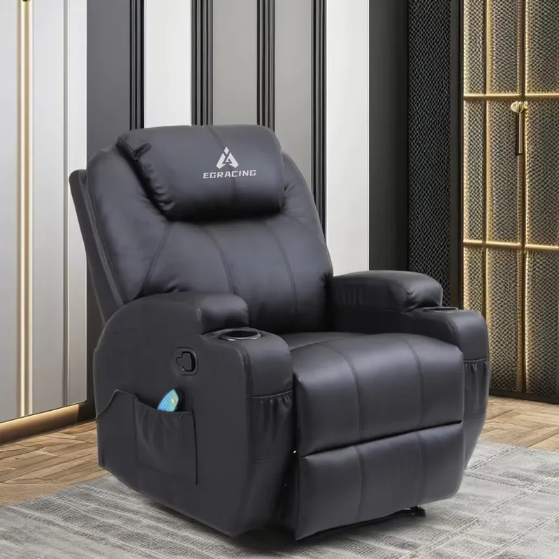 Home Cinema Chairs - Moderne Enkelzit Recliner Bioscoopstoel Kunstleer Uitschuifbaar