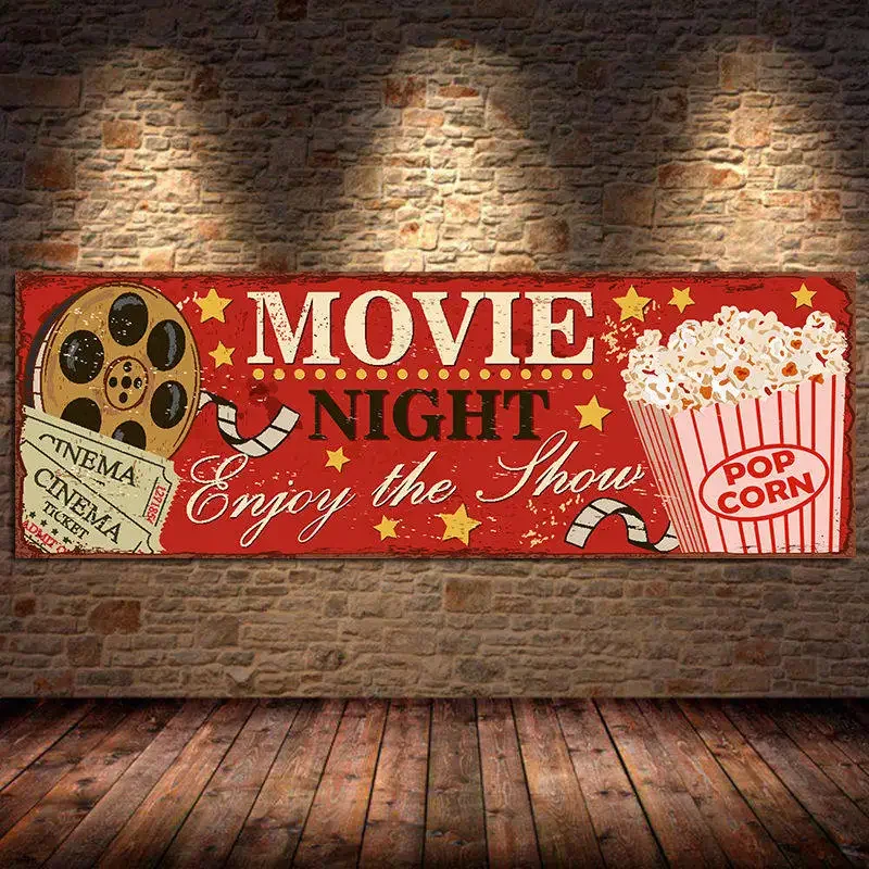 Cinema Teken Canvas Schilderij - Vintage Home Cinema recensie en prijs