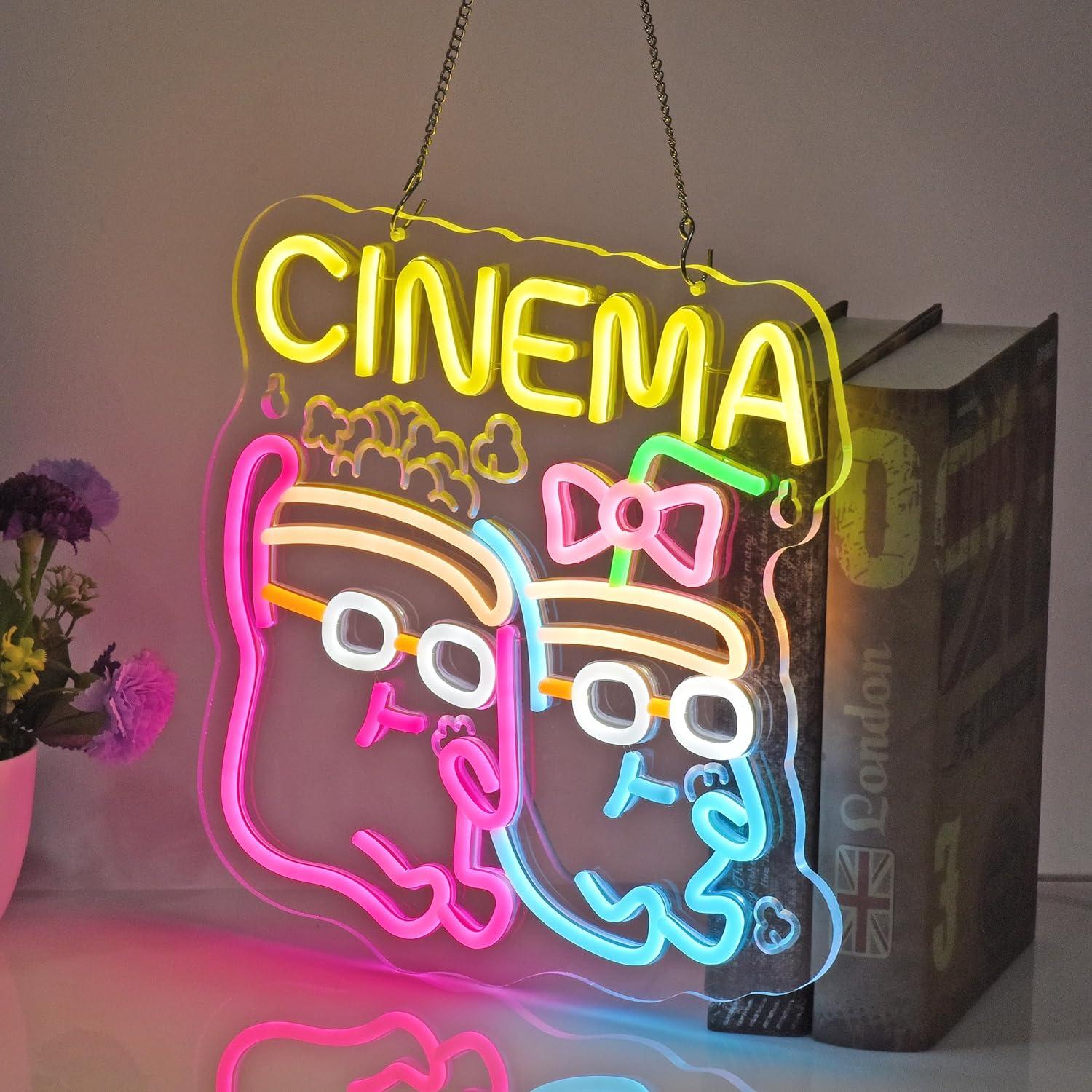 Cinema Neon Sign USB Dimbare N - Home Cinema Films recensie en prijs
