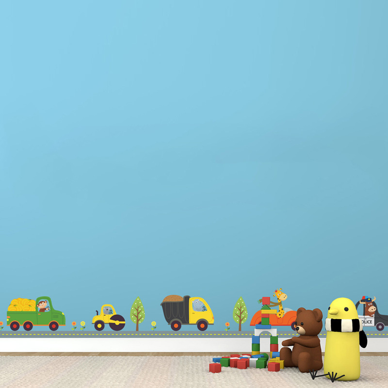 Cartoon Dieren Auto Muursticke - Home Cinema Wall recensie en prijs