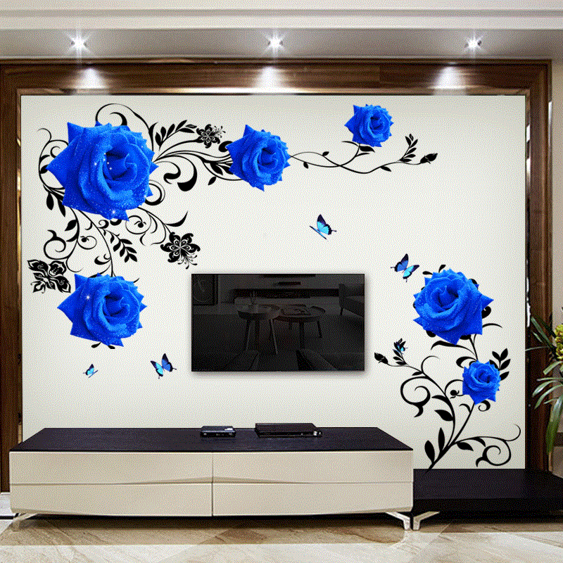 Groot formaat blauwe roos bloe - Home Cinema Wall recensie en prijs