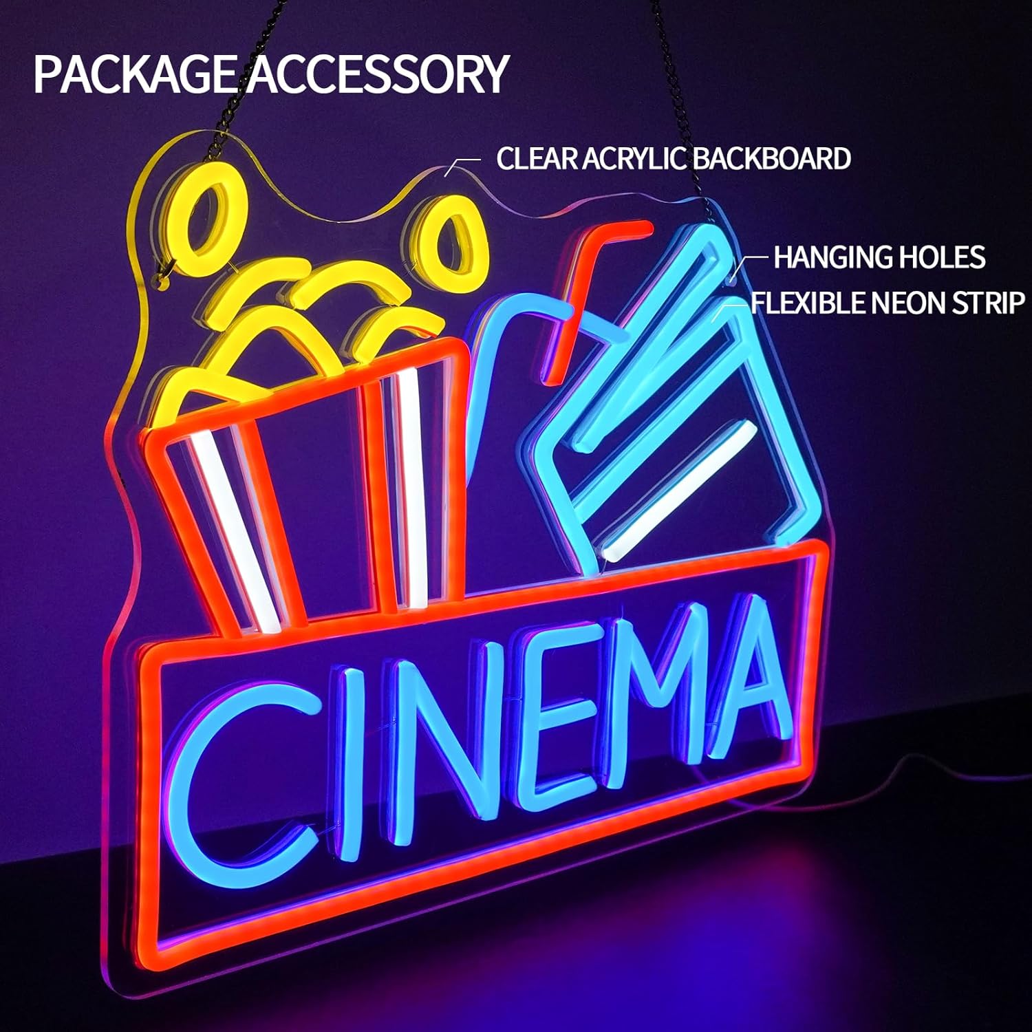 Cinema Neon Sign USB Powered L - Home Cinema Films recensie en prijs